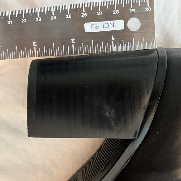 Naturalizer Black Heeled Genuine Leather Boots sz 8 Narrow Calf - Picture 10 of 13